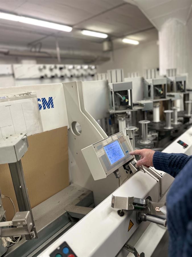 Quality control check on production line